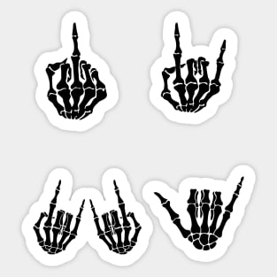 Skeleton Rocker Hand Sticker